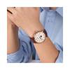 Time100 Multifunction Men's Watch Date Day Display 24-Hour Indicator Japanese Movement Black Leather Strap Rose Gold