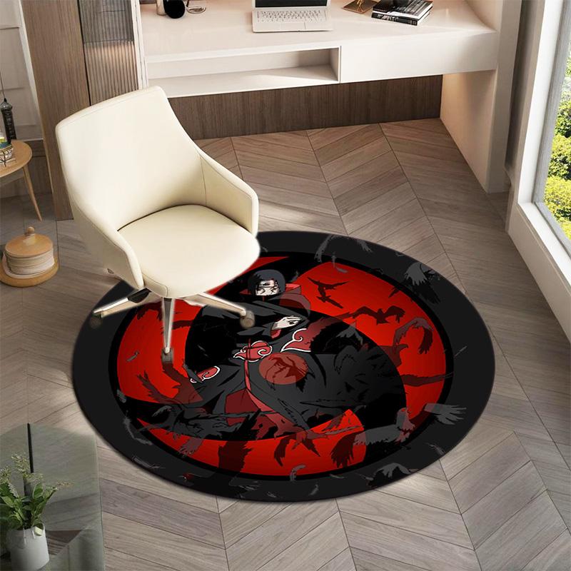 Famous Cartoon NARUTO Protagonist Uzumaki Naruto Round Carpet Soft Home Decoration Anti-slip Door Mat Outdoor Picnic Mat Carpet M7