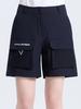 CHALLENGER Women'S Cargo Big Pocket Half Pants Black