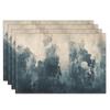 Farmhouse Placemats Set of 4, 12x18 Inch Modern Grey White and Yellow Art Painting Table Mats for Outdoor Home Party Kitchen Dining Decoration