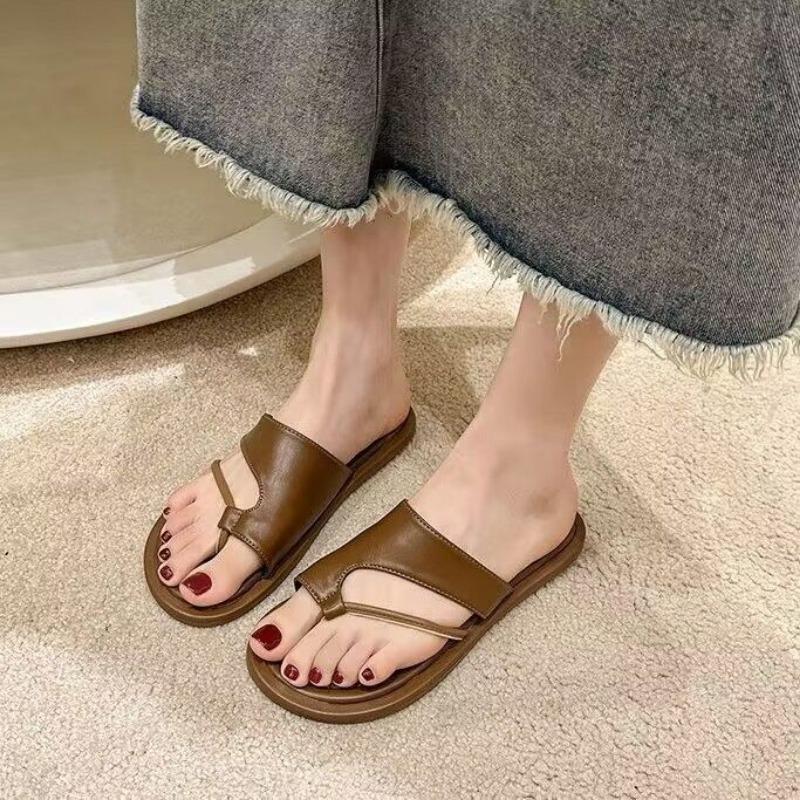 Foot Pinch Cover Shame Cool Slippers Women's Summer Wear New High-end Pregnant Women's Casual Flat Flip-flops