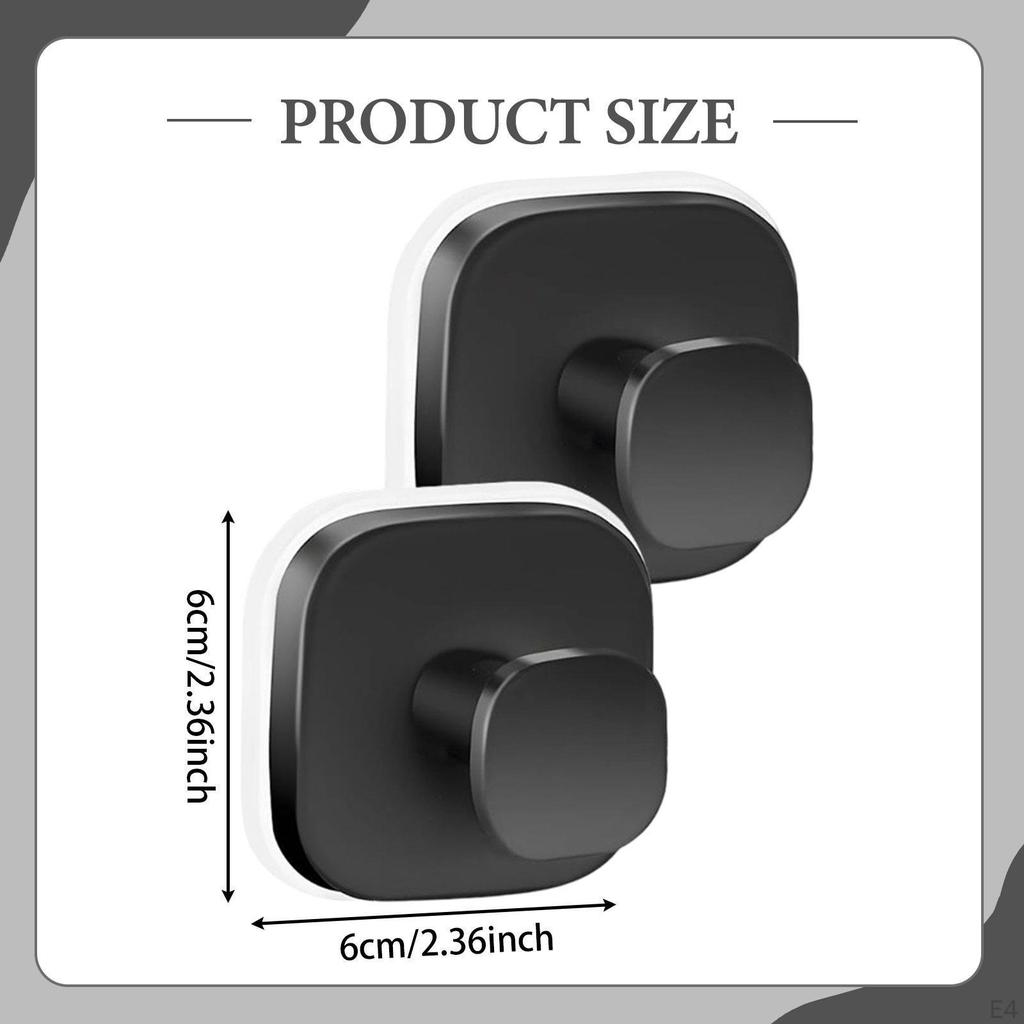 2er-Pack Rostfreie Edelstahl-Saugnapfhaken für Wohnzimmer-Kränze