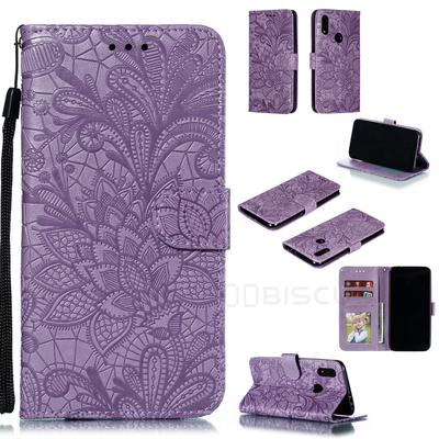 Capa tipo carteira de couro com flor de renda 3D para Samsung Galaxy Xiaomi Redmi Note Huawei Honor Apple iPhone Book Style Cases