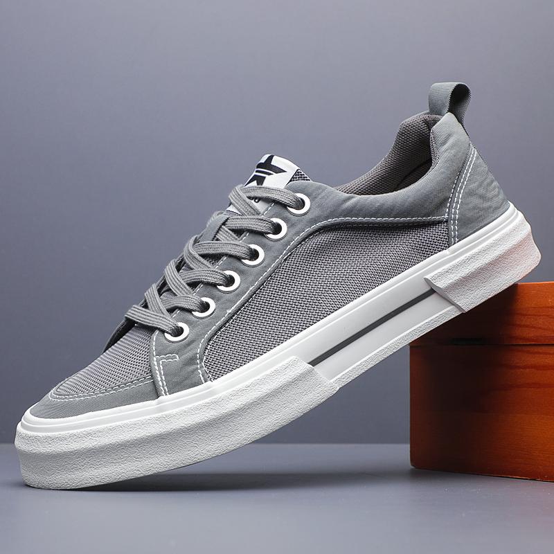 Fashion Men's Classic Canvas Spring Summer Shoes Korean Fashion Lace up Low top Board Lazy Breathable Versatile Casual Shoes SS25625