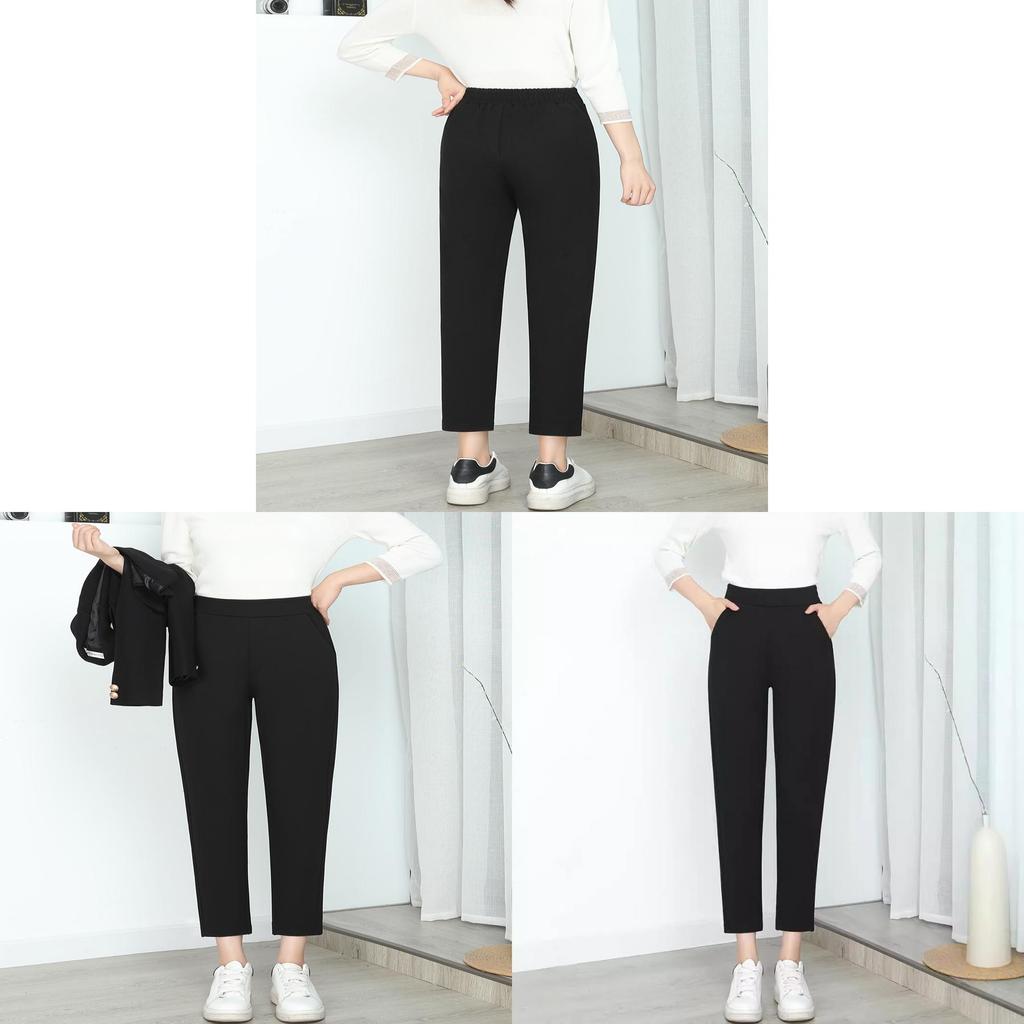 Womens High Waist Tencel Cotton Casual Pants With Pockets For Autumn