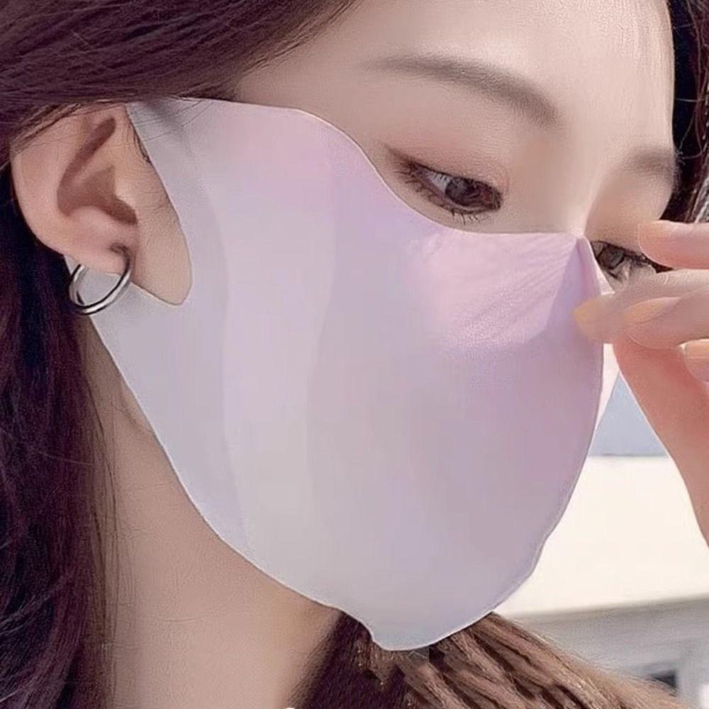 Summer Face Cover Sunscreen Face Scarf Face Gini Mask Adjustable Ice Silk Mask  Cycling