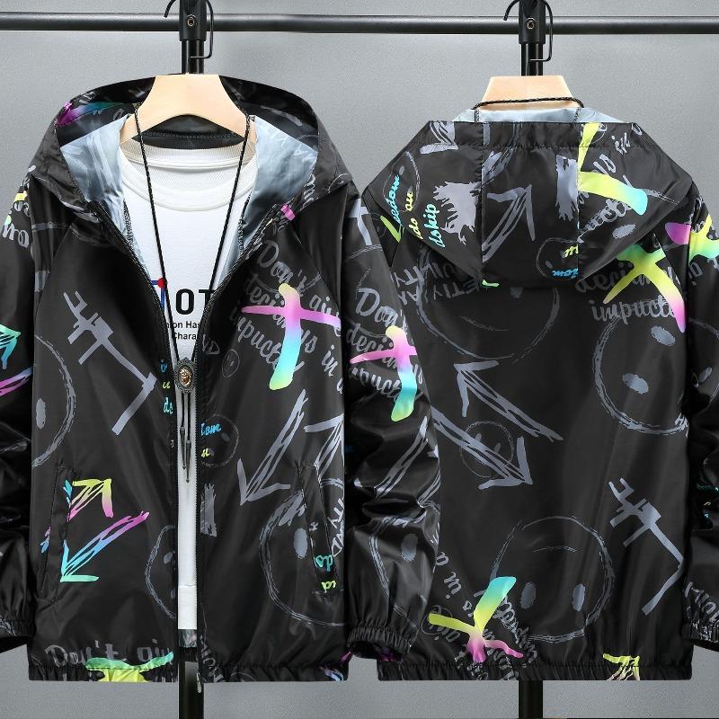 Summer sunscreen clothing UV protection thin jacket Summer outdoor sunscreen clothing Couple clothing Trendy men's clothing