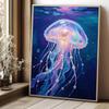 Framed Pearl Painting Kit Glowing Jellyfish DIY 3D Bead Canvas Art Creative Leisure Craft Home Decoration Wall Hanging Relaxing Hobby