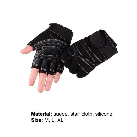 1 Pair Fitness Gloves Breathable Antiskid Wear Resistant Weight Lifting Sports Equipment Dumbbell