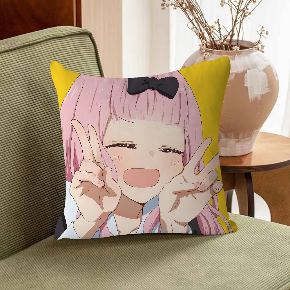 Fujiwara Chika Pillowcase Toon Gift Cushion Cover Bedroom Home Sofa Chair Seat Decor Pillow Case