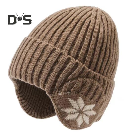 

Зимняя вязаная шапка унисекс, эластичная, утолщенная, однотонная, для защиты ушей, теплая, повседневная, для катания на лыжах, коньках, головной убор хаки