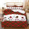 Christmas Duvet Cover Cartoon Merry Chirstmas Double Christmas Element Theme Celebrate Christmas for Friend Holiday Gifts Queen