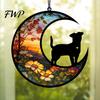 Pet Remembrance Gift Memorial Suncatcher Angel Cat Dog Sun Catcher Panel Stained Glass Tribute Ornament Window Hanging Ornaments Loss Sympathy