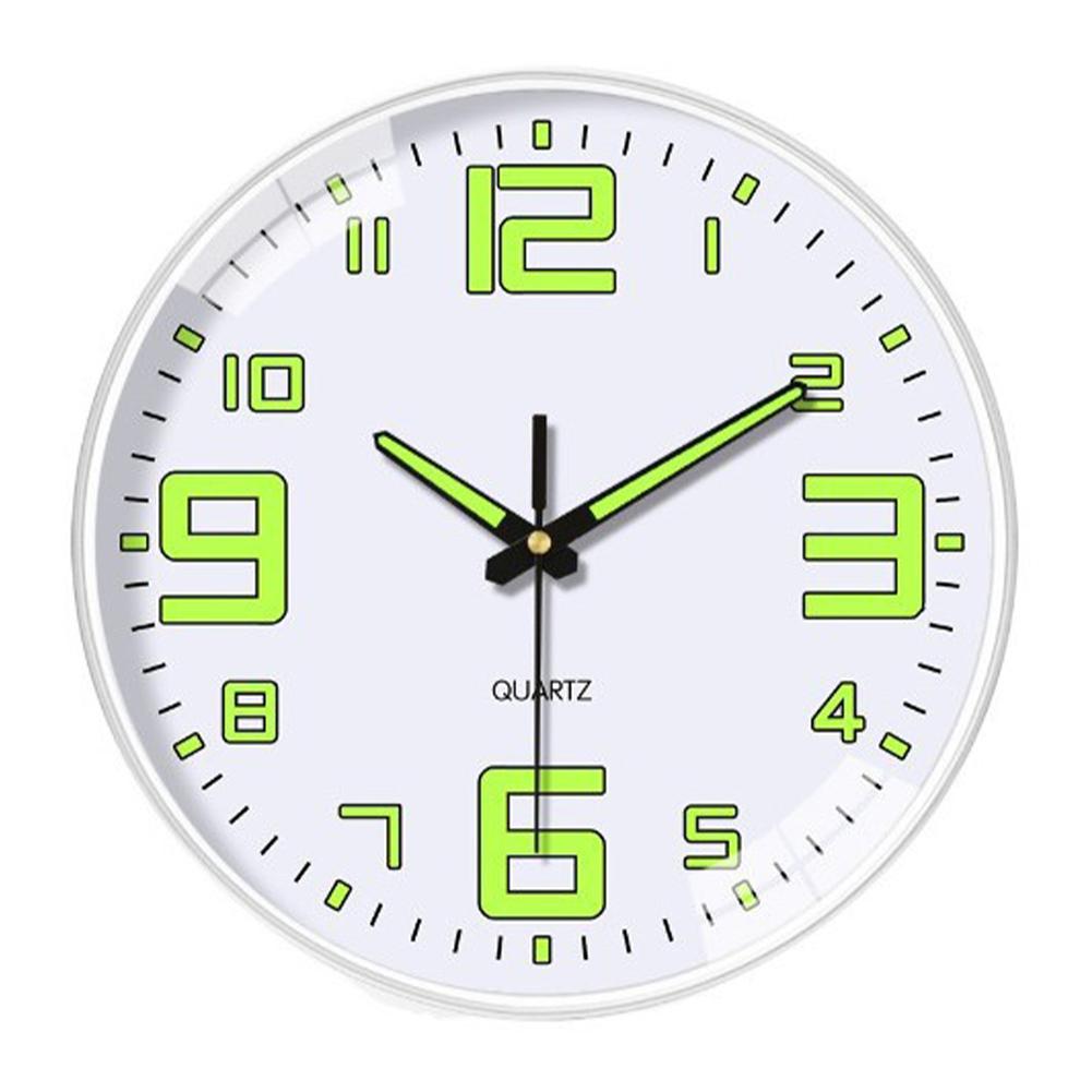 8 Inch Glow in The Dark Clocks Battery Operated Silent Non-Ticking Wall Clocks Luminous Wall Clock for Living Room Bedroom Decor