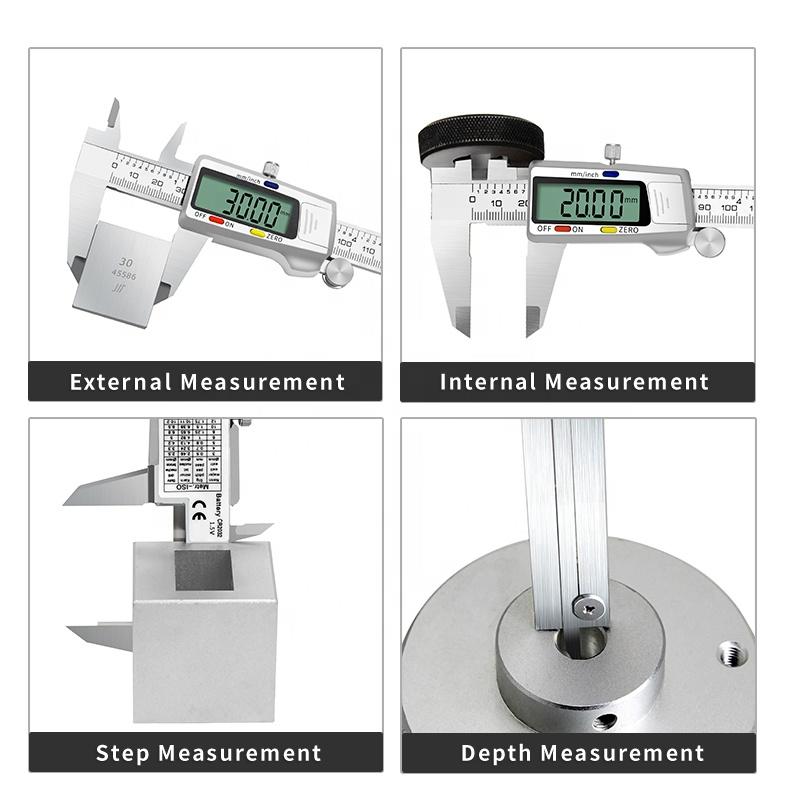 Digital Caliper 150mm Fraction MM Inch High Precision Stainless Steel LCD Vernier Caliper