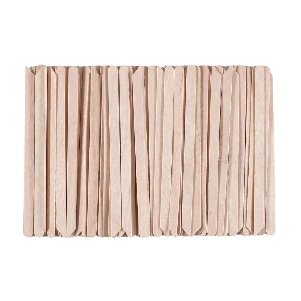 200pcs Small Wood Waxing Stick,Small Popsicle Sticks,Eyebrow Wax Sticks for Body Hair Removal Applicator,Paint Stirrer, Art Projects and Craft Wood
