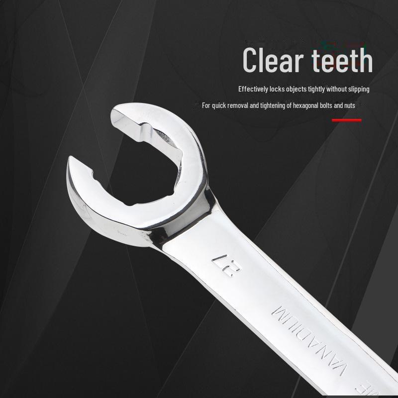 Dual Head Hex Open-End Wrench for High-Pressure Oil Pipe and Brake Pipe Disassembly