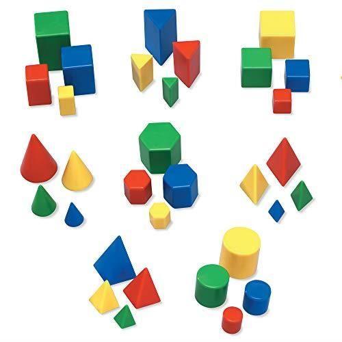 Jouet éducatif - LEARNING RESOURCES - Mini Kit Geosolids - Apprentissage des formes - 1 joueur ou plus - 3 ans et plus