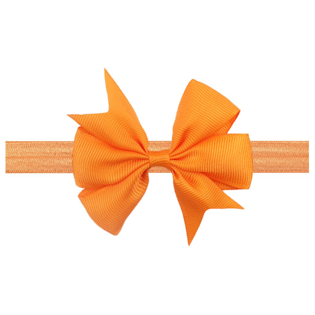 European & American Baby Bow Swallowtail Headband - 21 Solid Colors