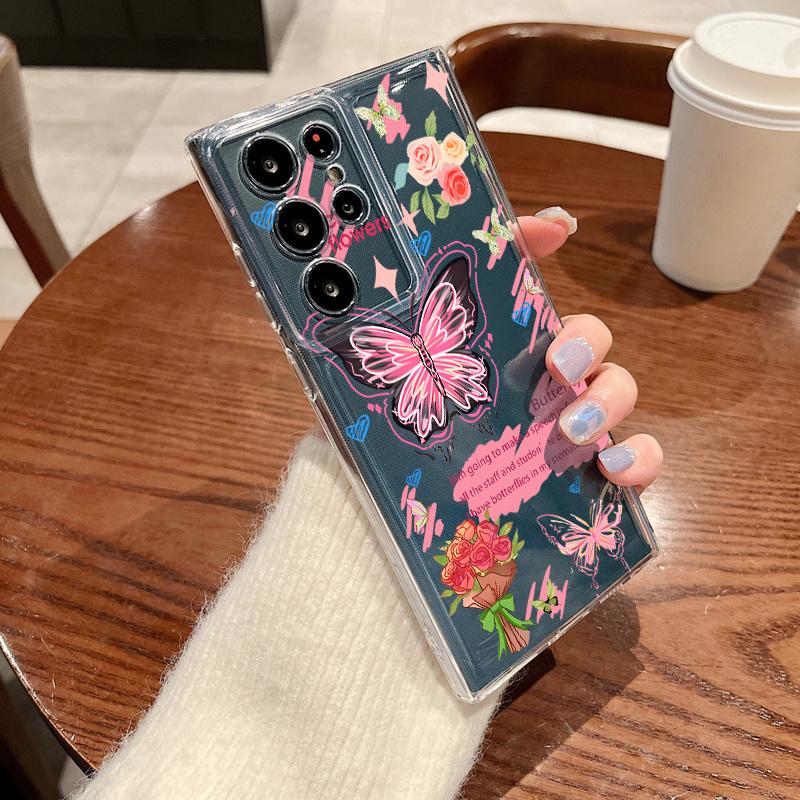Colorful Butterfly Case For Samsung Galaxy S26 S25 S24 Ultra S23 S25 FE A57 A17 A37 A16 A56 A55 A15 A35 A36 Soft TPU Phone Cover