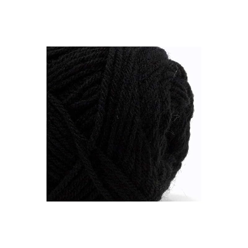 Hamanaka Piccolo yarn, color 20 (black), 25g ball (approx. 90m), 100% acrylic.