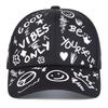 Unisex Smiling Face Graffiti Print Baseball Caps Spring Autumn Outdoor Adjustable Casual Hats Sunscreen Hat
