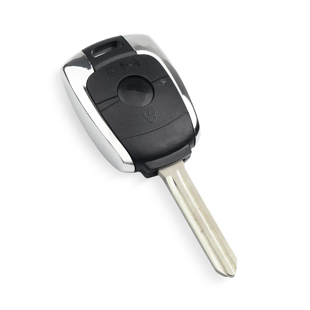 KEYYOU Remote Control Car Key Shell Case For SsangYong Korando Kyron Actyon Rexton 2 Buttons Car Key Auto Replacement Uncut Key