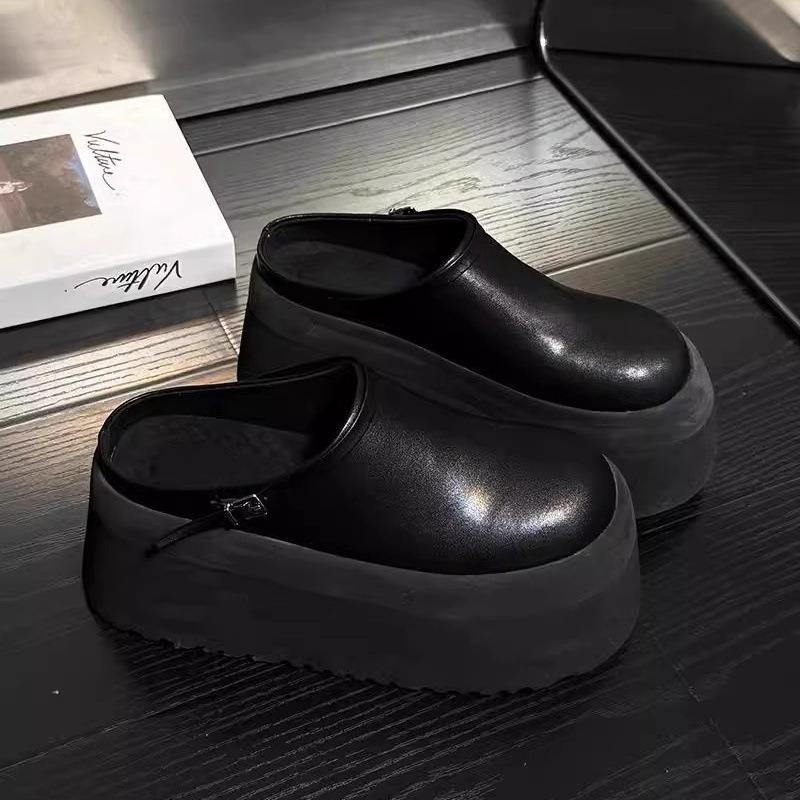 Baotou Half Slippers Women Wear New Spring and Summer Muffin Thick Bottom One Pedal Lazy Sandals