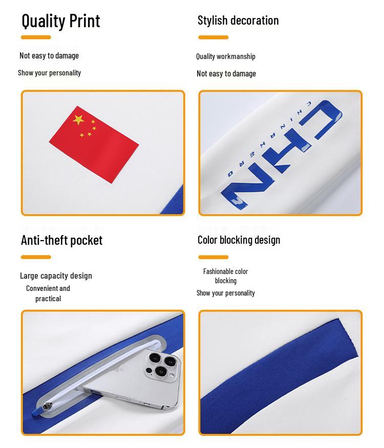 Chinese Team Stand-up Collar Sportswear: Athletic Game POLO Shirt & Casual Uniform Three-Piece Set