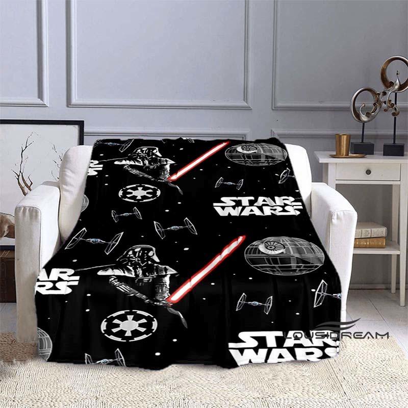 This Star Wars Cartoon Print Blanket Is Suitable for Use On Sofas, Beds, Travel, Camping, and Also Makes A Great Gift.