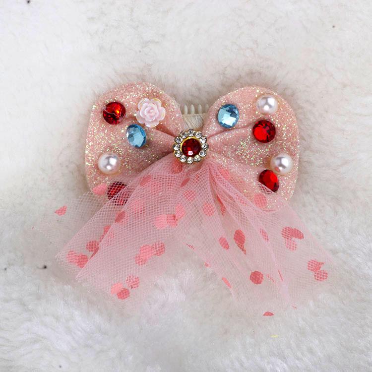 Puppy Hair Clip for Yorkshires & Maltese: Bow Knot Hairpin for All Breeds & Hair Lengths