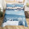 Snow Mountain Duvet Cover Set Iceberg Sunrise Sunset Bedding Set Microfiber Winter Natural Scenery Quilt Cover Single King Size