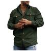 Men's Spring And Three-dimensional Patch Pocket Jacket Button Print Jacket Men