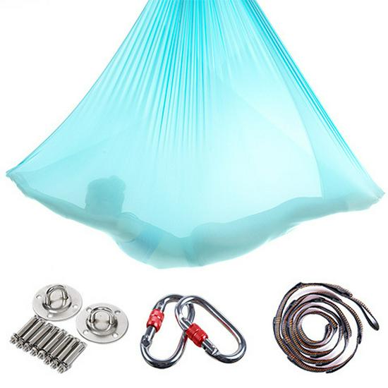 Shiyi Aerial Yoga Hammock with Micro-Elastic Straps for Home and Studio Use