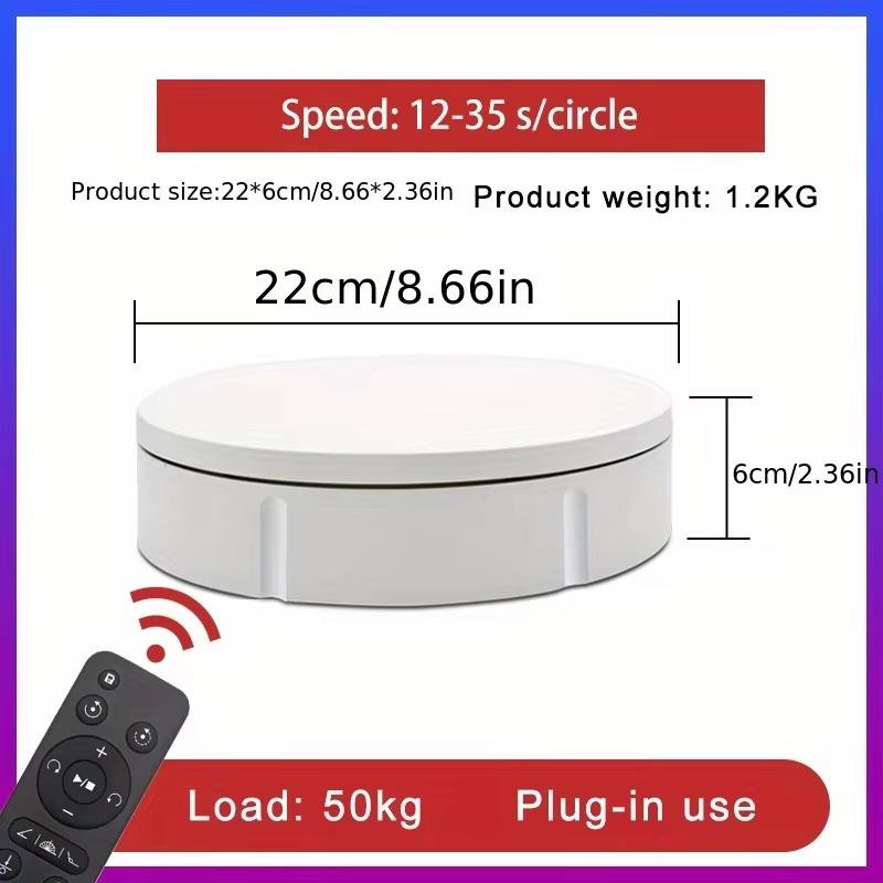 Motorised Rotating Mirror Display Stand,360 Degree Turntable, Jewellery Holder,USB Power Supply, Rotating Shooting, Three Speeds