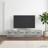 TV Stand Concrete Grey 147 x 34.5 x 27 cm Engineered Wood