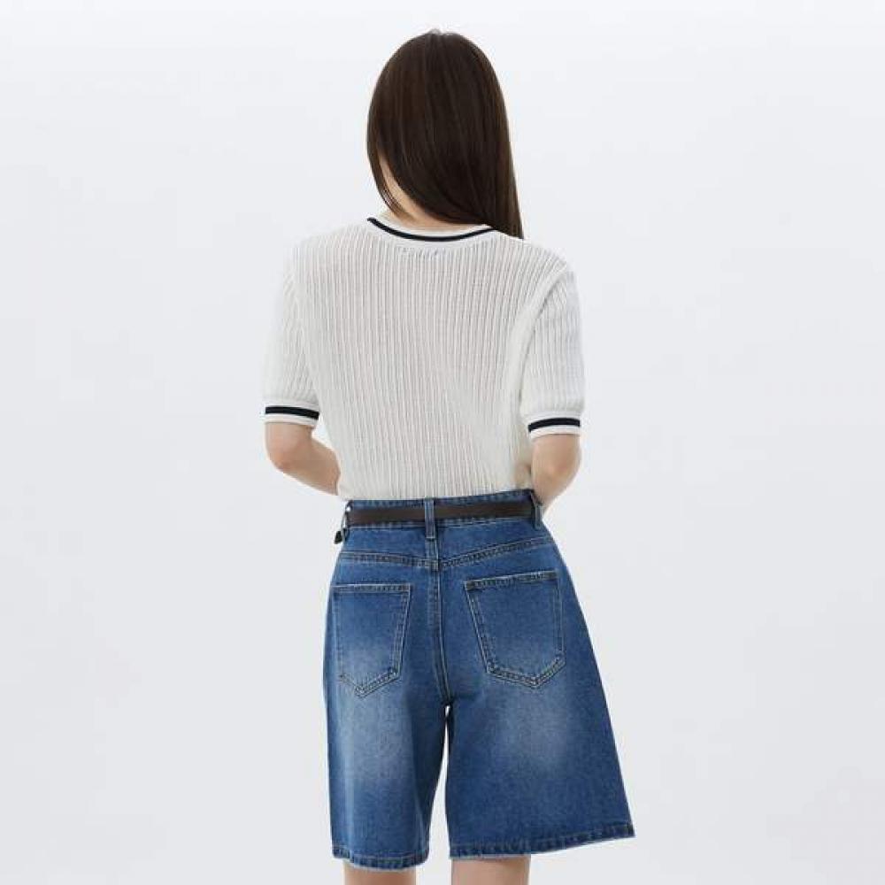 LAP Color Block Short Sleeve Knit As2kh466
