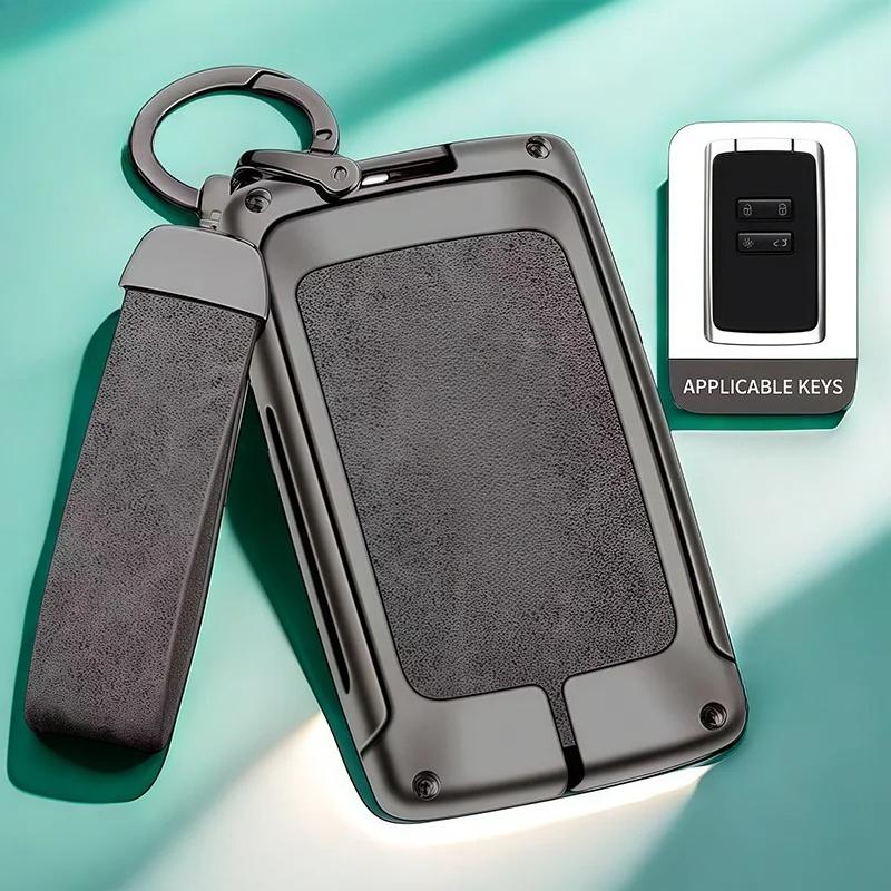 Automatické pouzdro na klíče z TPU a zinkové slitiny pro Renault Duster s logem, Klíčenka na klíče od auta, Kovový kryt na klíče od auta, Doplňky pro dekoraci interiéru auta