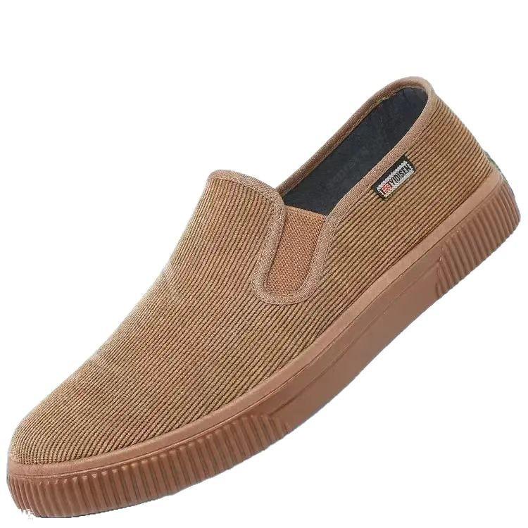 Old Beijing men's non-slip cloth shoes breathable one-pedal casual shoes soft-soled thin lazy shoes light dad shoes men