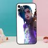 Arcane Jinx Vi Anime Phone Case For iPhone 11 12 13 14 Pro Max X XR XS Plus Silicone Bumper Back Cover