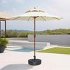 YuShiYi Outdoor Patio & Beach Wooden Pole Sun Umbrella