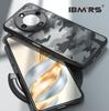 (Livré avec dragonne)IBMRS pour Coque Honor X60 (Protection contre les chutes militaires)Coque de téléphone antichoc mate translucide, Camo Noir