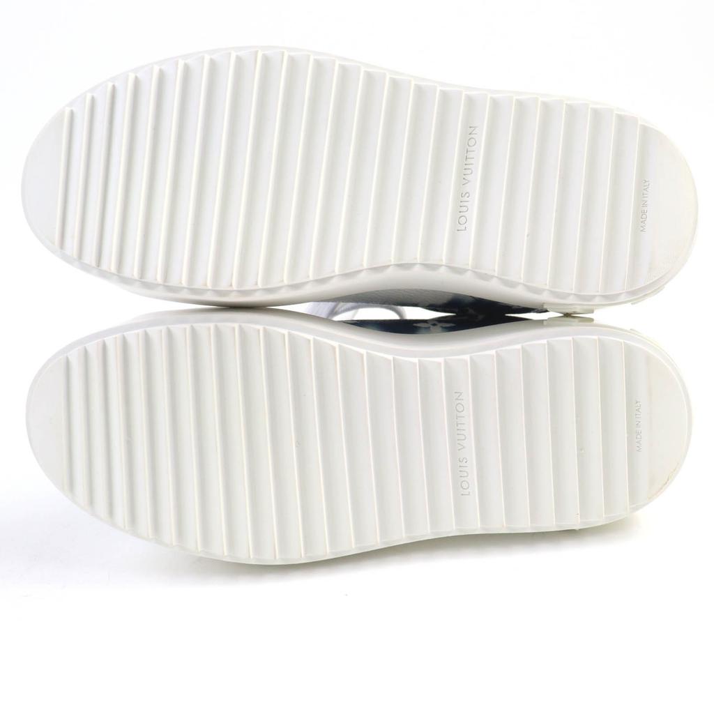 Great LOUIS VUITTON Sneakers LV Escal Monogram Blue Leather Women 34.5 CL1129 Used