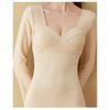 New Underwear Top with Chest Pad Women's Autumn Clothes Tight Winter Low-necked Bottoming Shirt