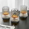 260ML Stress Relief Rotating Drinking Glass Premium Crystal Beer Cup With Base for Home Office Bar Relaxation