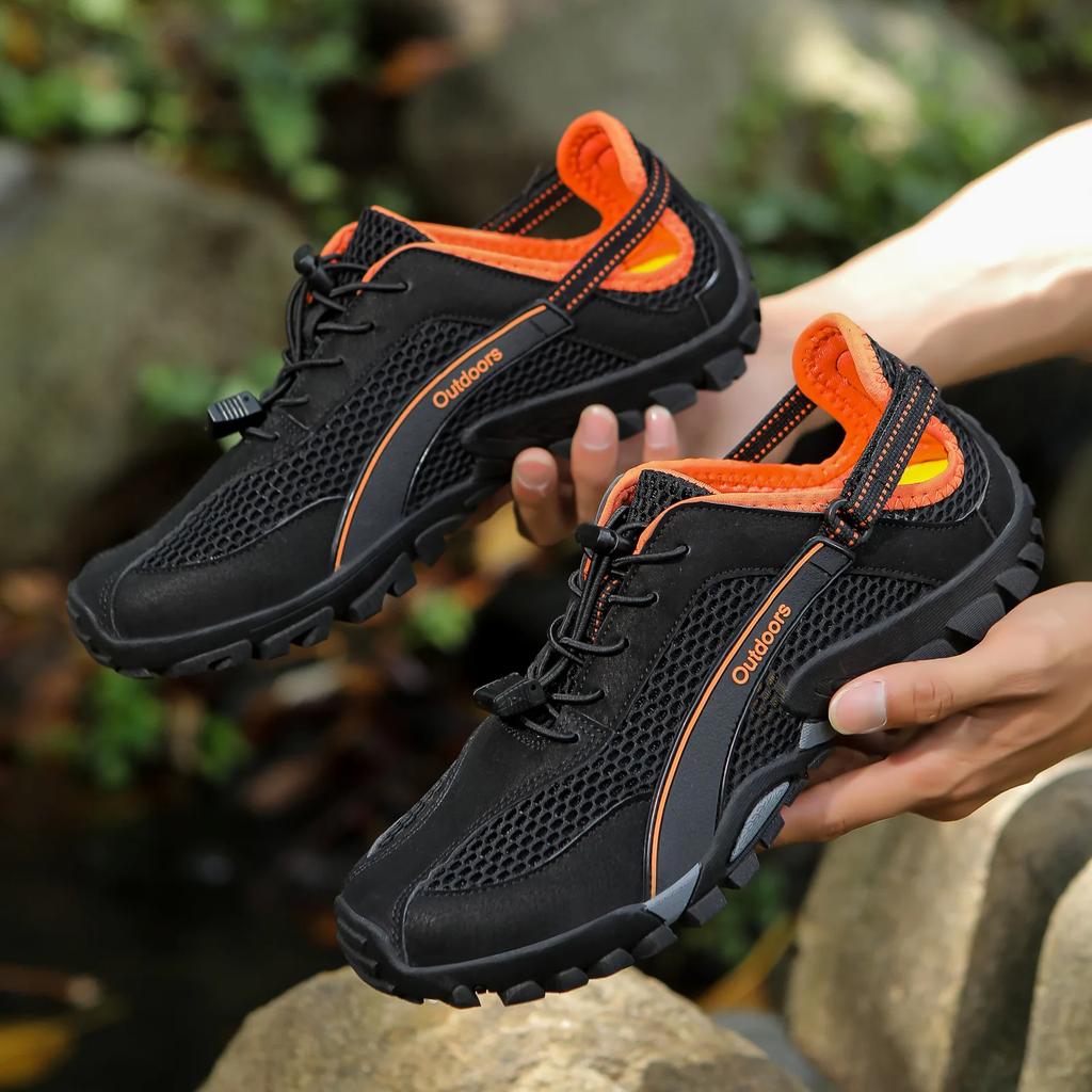 Fashion Spring and Autumn Paragraph Men Water Shoes Outdoor Hiking Shoes Men's Quick-drying Water Sports Shoes Non-slip Wear Resistance