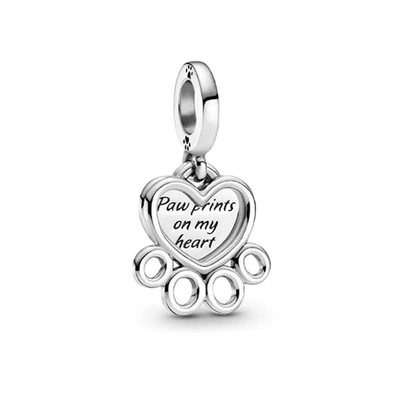 Star Heart Butterfly Lock Charm Bead Pendants for Original Snake Chain Silver Jewelry Gift