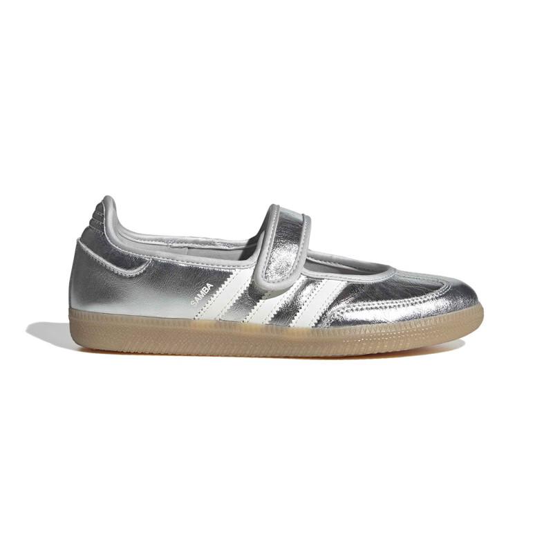 Женские повседневные туфли Adidas Originals Samba Jane W KK2502 38.5 металлик серебряный