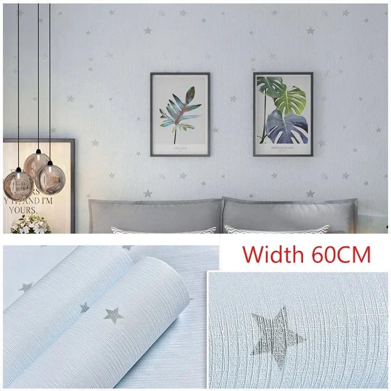 Warm Pink Girl Star Children Room Self-adhesive Wallpaper Boy Girl Room Self-adhesive Wallpaper Wallpaper for Bedroom Walls