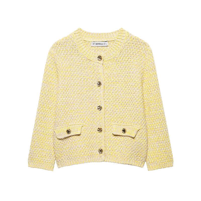 

TAOP&ZA Женский летний повседневный трикотажный свитер-пальто с длинным рукавом и круглым вырезом Large